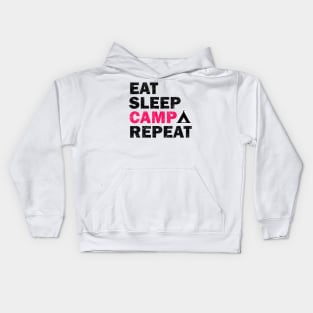 Eat Sleep Camp Repeat - Camping Lovers Gift Kids Hoodie